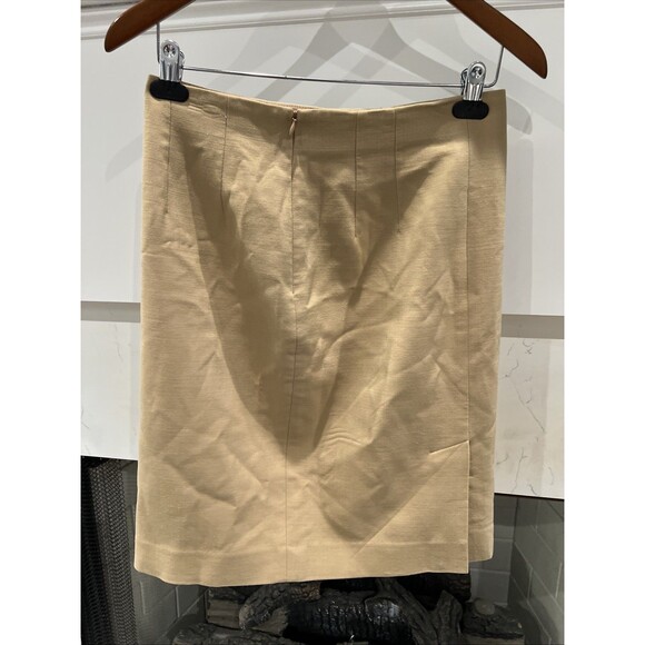 Ralph Lauren Skirt Wool Blend Midi Women’s 8 Petite Straight Classic Slits - Picture 1 of 12